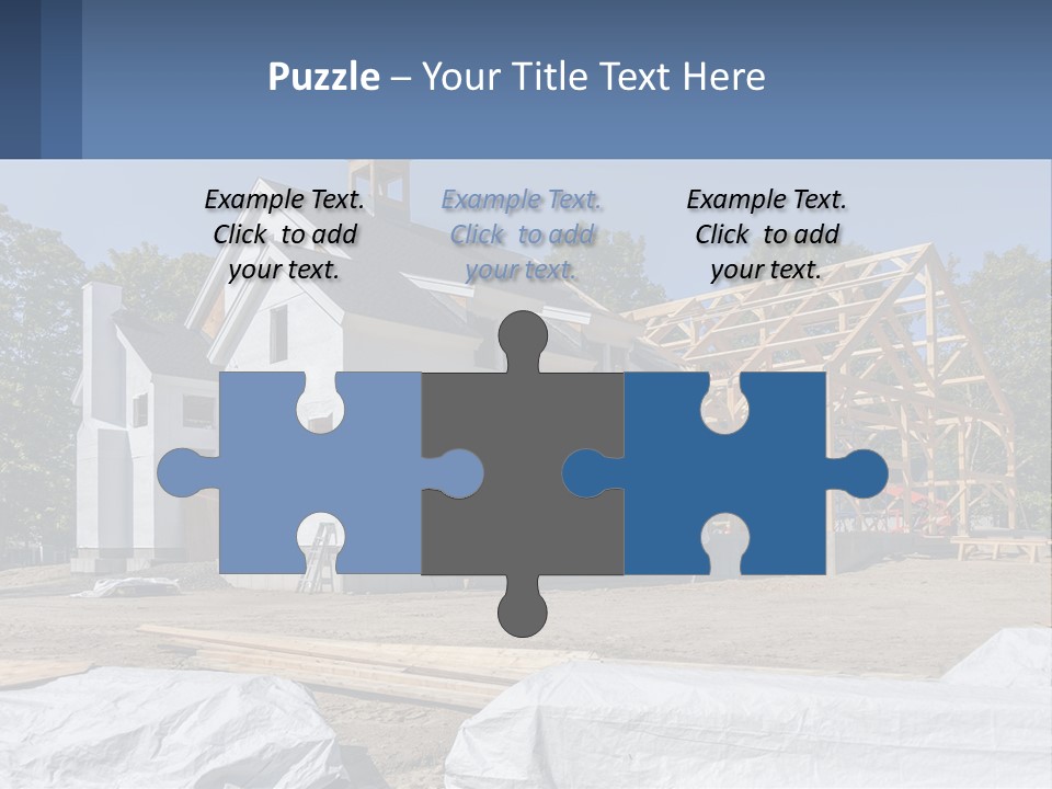 A House Under Construction With A Blue Sky In The Background PowerPoint Template