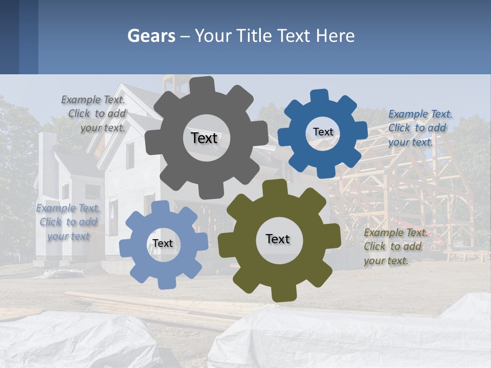 A House Under Construction With A Blue Sky In The Background PowerPoint Template