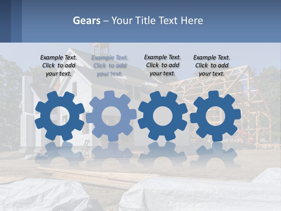 A House Under Construction With A Blue Sky In The Background PowerPoint Template