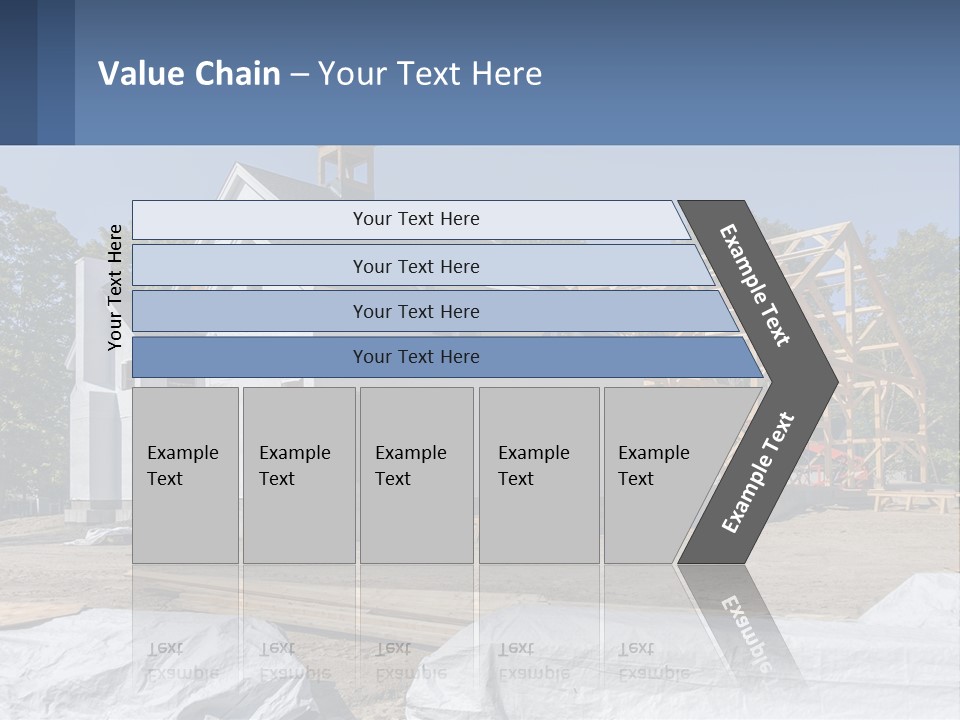 A House Under Construction With A Blue Sky In The Background PowerPoint Template
