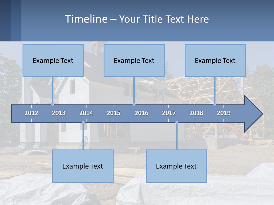 A House Under Construction With A Blue Sky In The Background PowerPoint Template