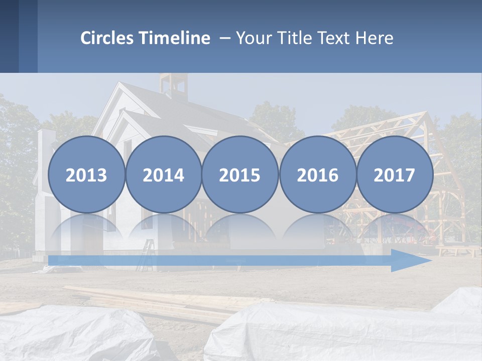 A House Under Construction With A Blue Sky In The Background PowerPoint Template