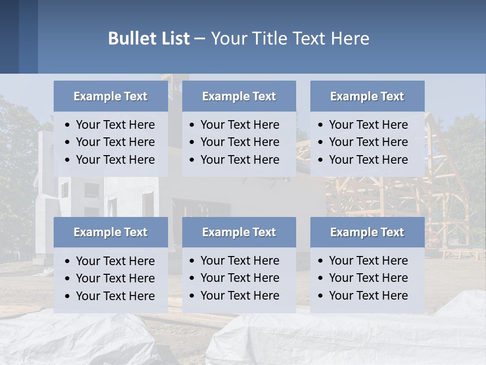 A House Under Construction With A Blue Sky In The Background PowerPoint Template