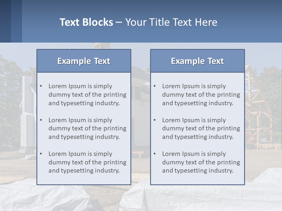 A House Under Construction With A Blue Sky In The Background PowerPoint Template