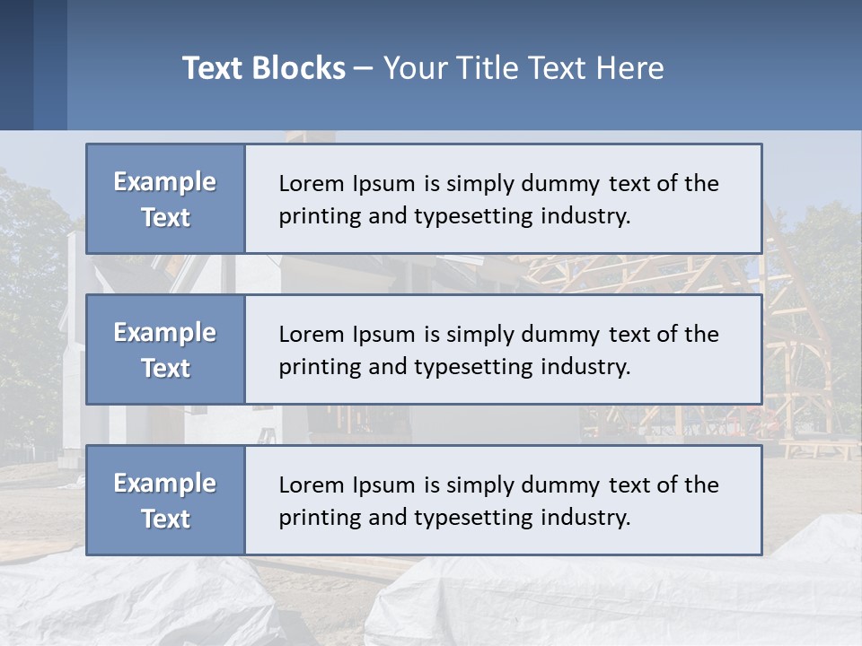 A House Under Construction With A Blue Sky In The Background PowerPoint Template