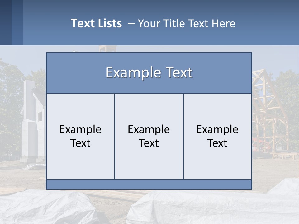 A House Under Construction With A Blue Sky In The Background PowerPoint Template