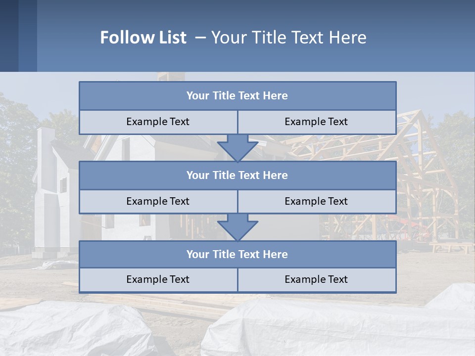 A House Under Construction With A Blue Sky In The Background PowerPoint Template