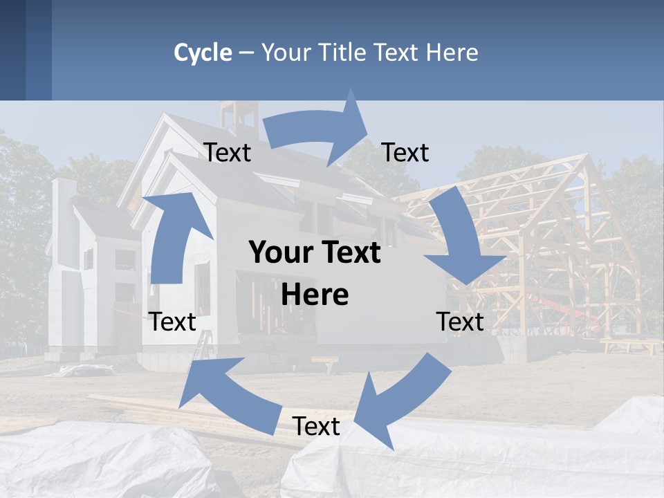 A House Under Construction With A Blue Sky In The Background PowerPoint Template