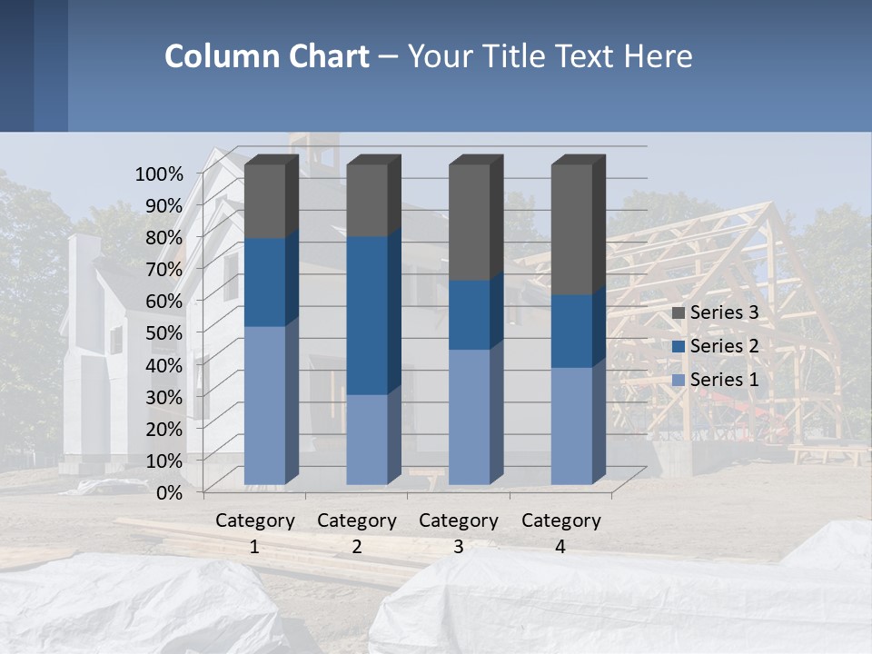 A House Under Construction With A Blue Sky In The Background PowerPoint Template