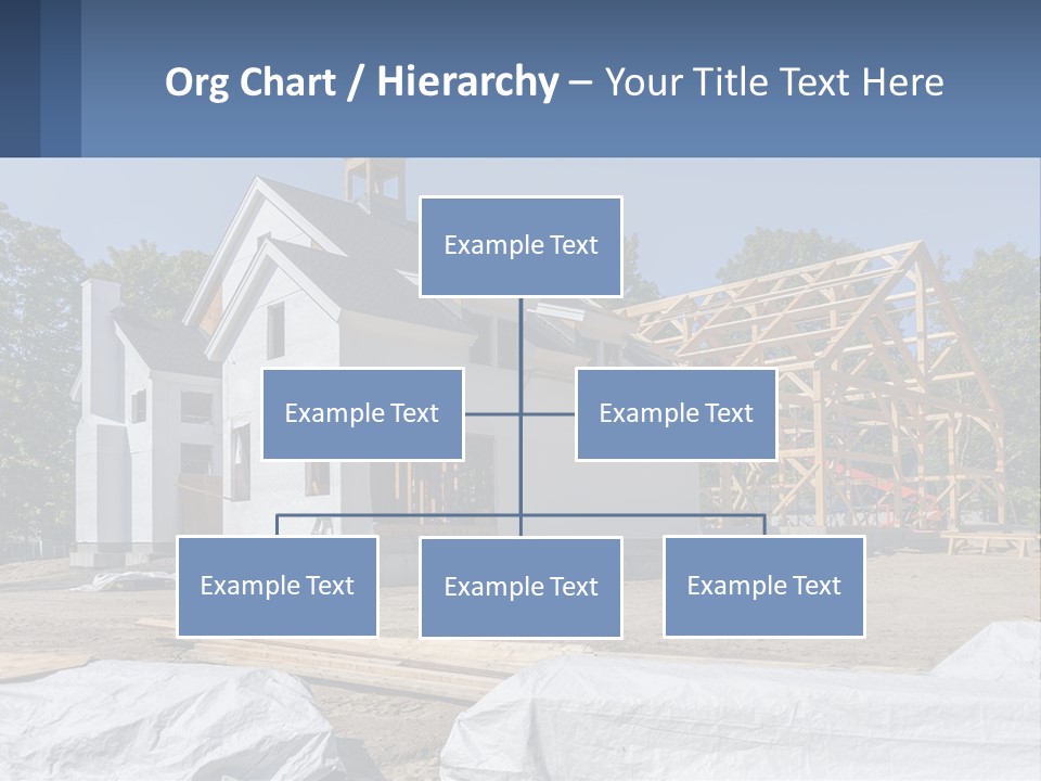 A House Under Construction With A Blue Sky In The Background PowerPoint Template