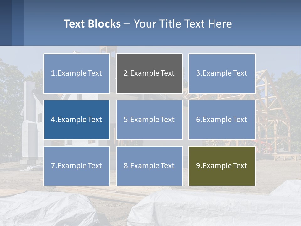 A House Under Construction With A Blue Sky In The Background PowerPoint Template