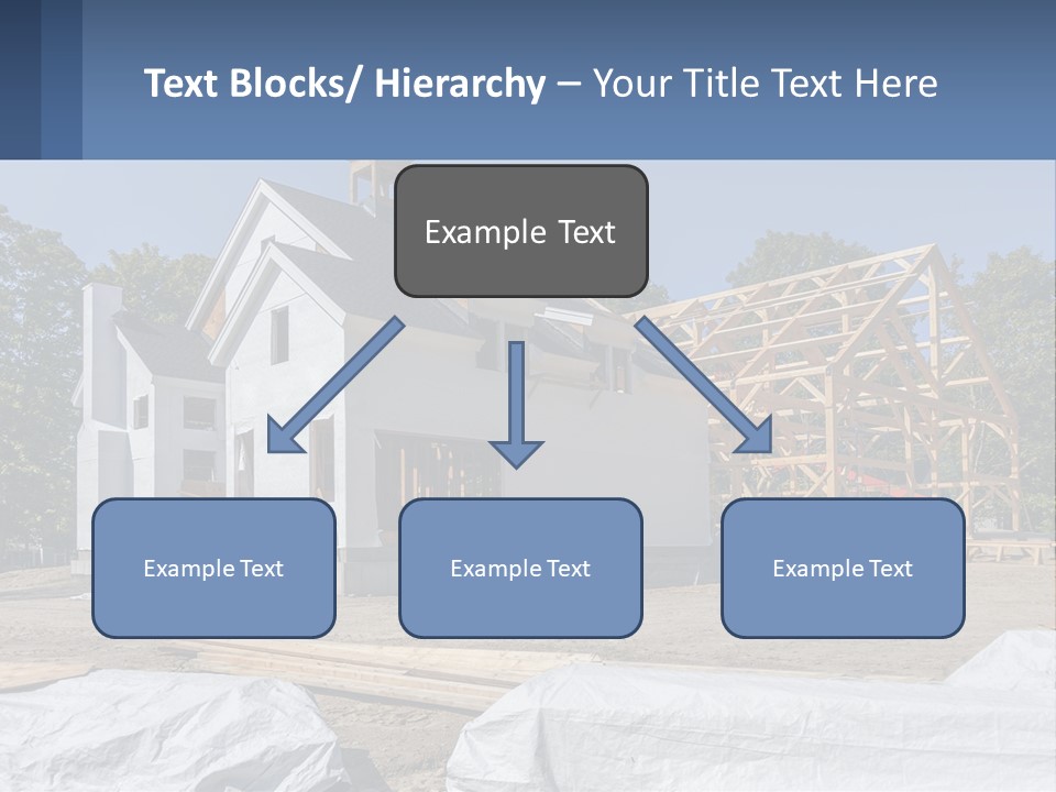 A House Under Construction With A Blue Sky In The Background PowerPoint Template