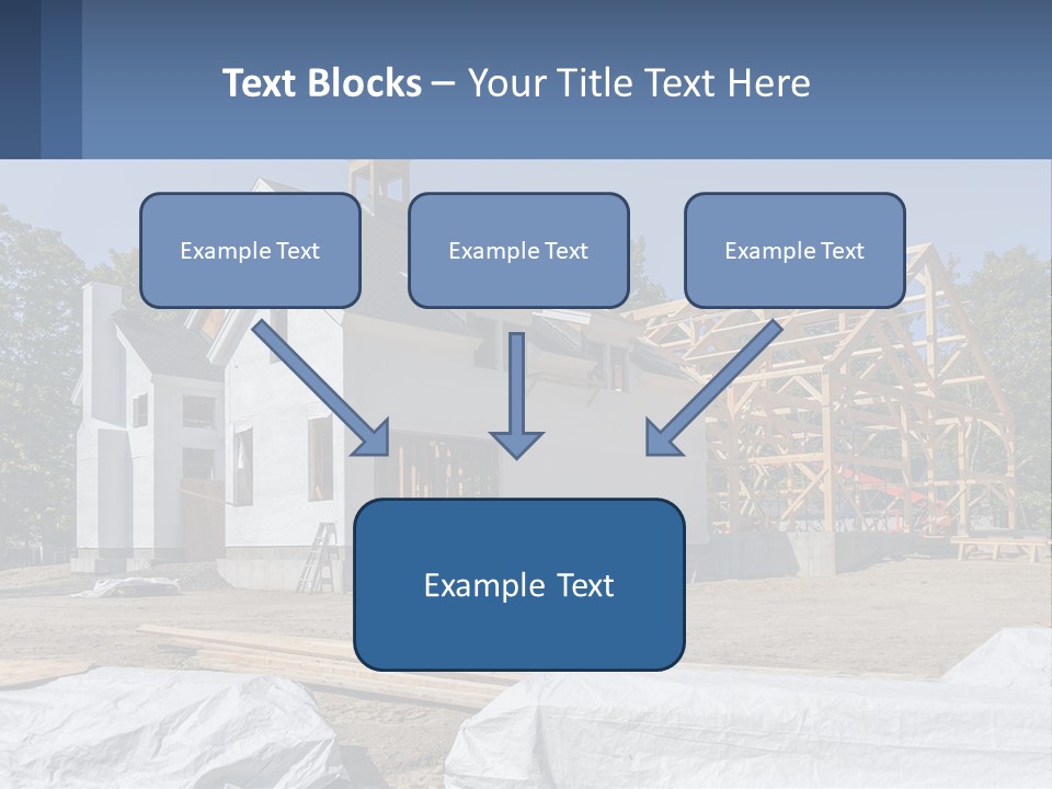 A House Under Construction With A Blue Sky In The Background PowerPoint Template