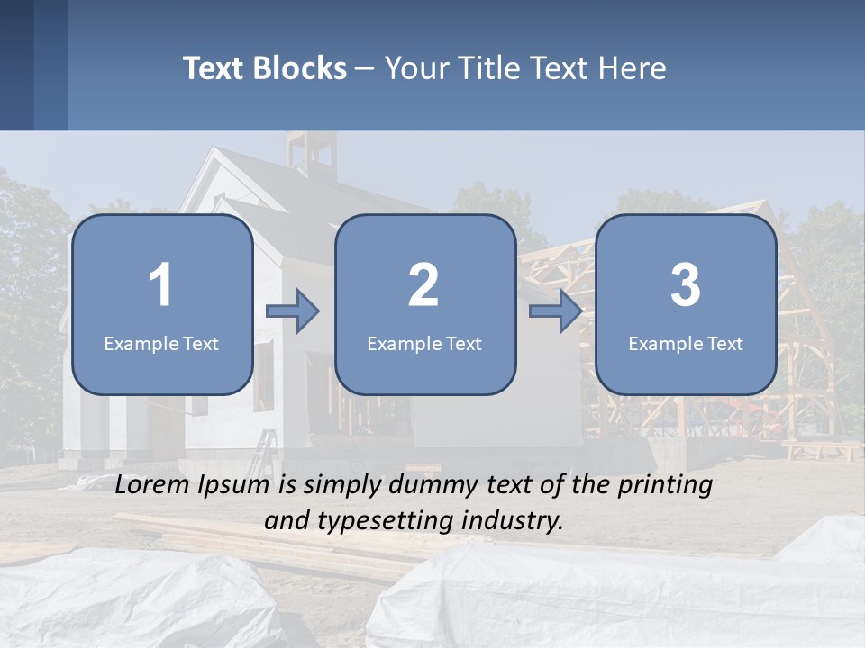 A House Under Construction With A Blue Sky In The Background PowerPoint Template