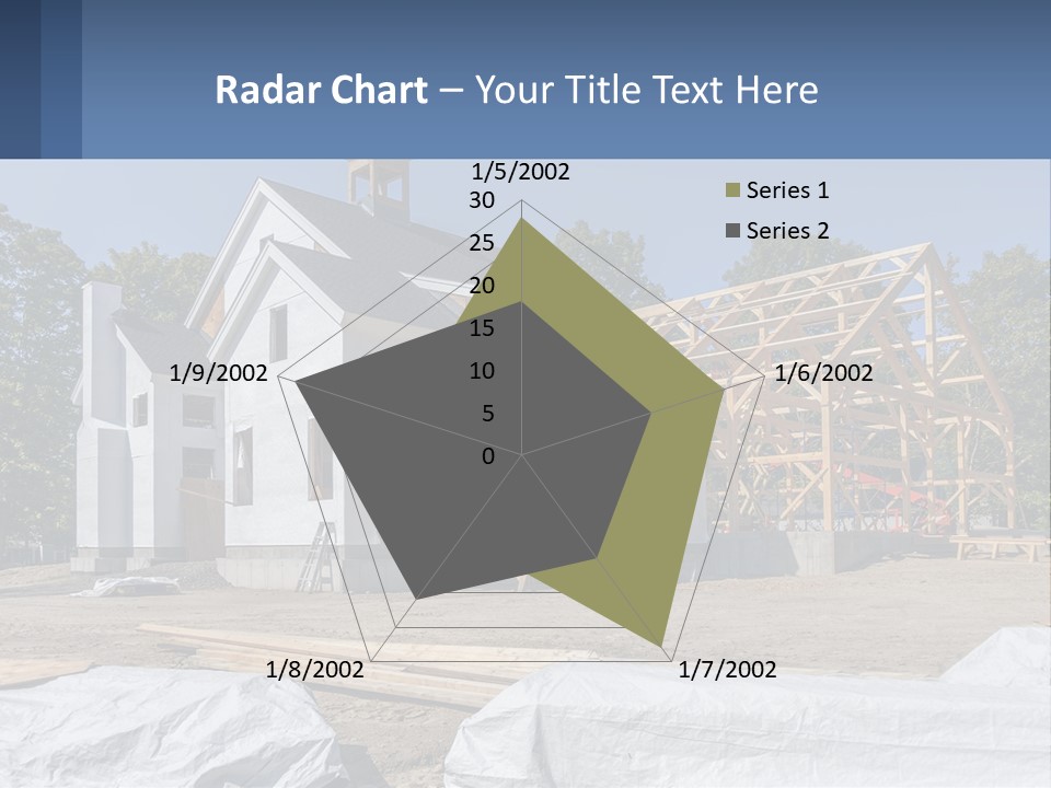 A House Under Construction With A Blue Sky In The Background PowerPoint Template
