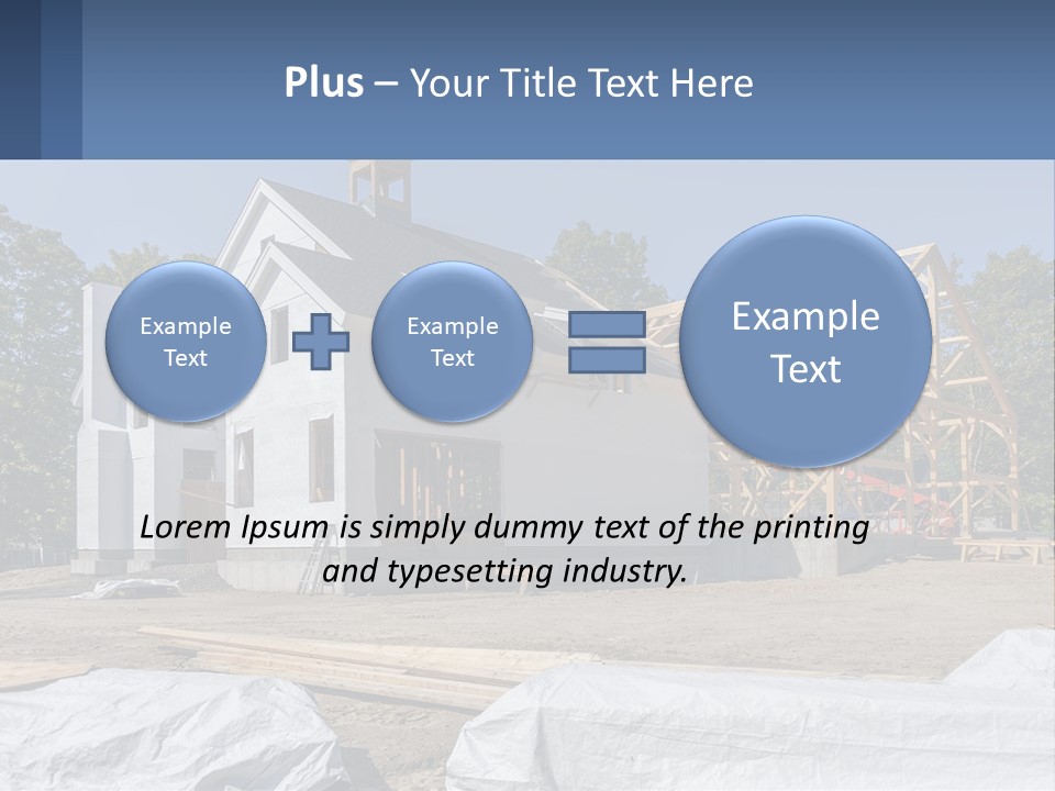 A House Under Construction With A Blue Sky In The Background PowerPoint Template
