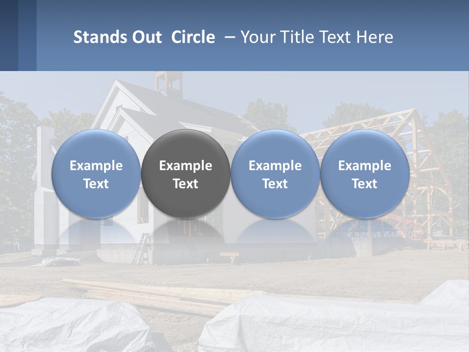 A House Under Construction With A Blue Sky In The Background PowerPoint Template