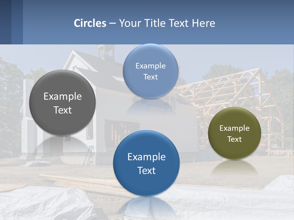 A House Under Construction With A Blue Sky In The Background PowerPoint Template