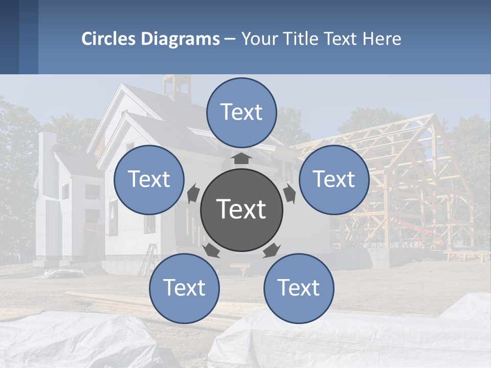 A House Under Construction With A Blue Sky In The Background PowerPoint Template