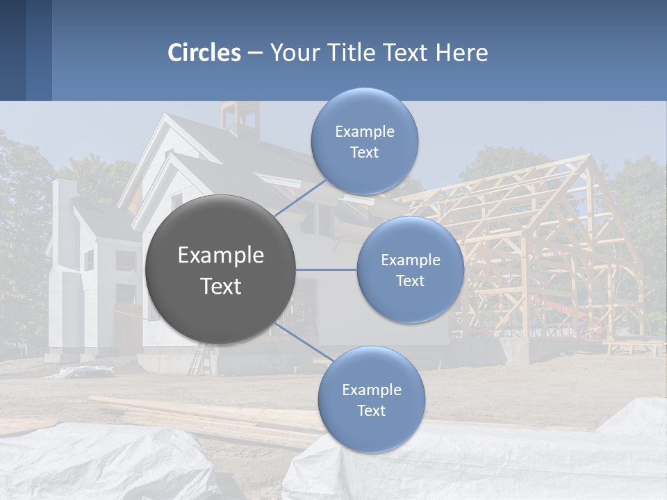 A House Under Construction With A Blue Sky In The Background PowerPoint Template