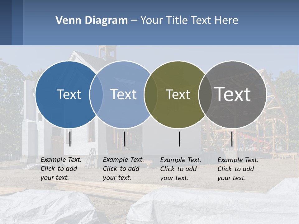A House Under Construction With A Blue Sky In The Background PowerPoint Template