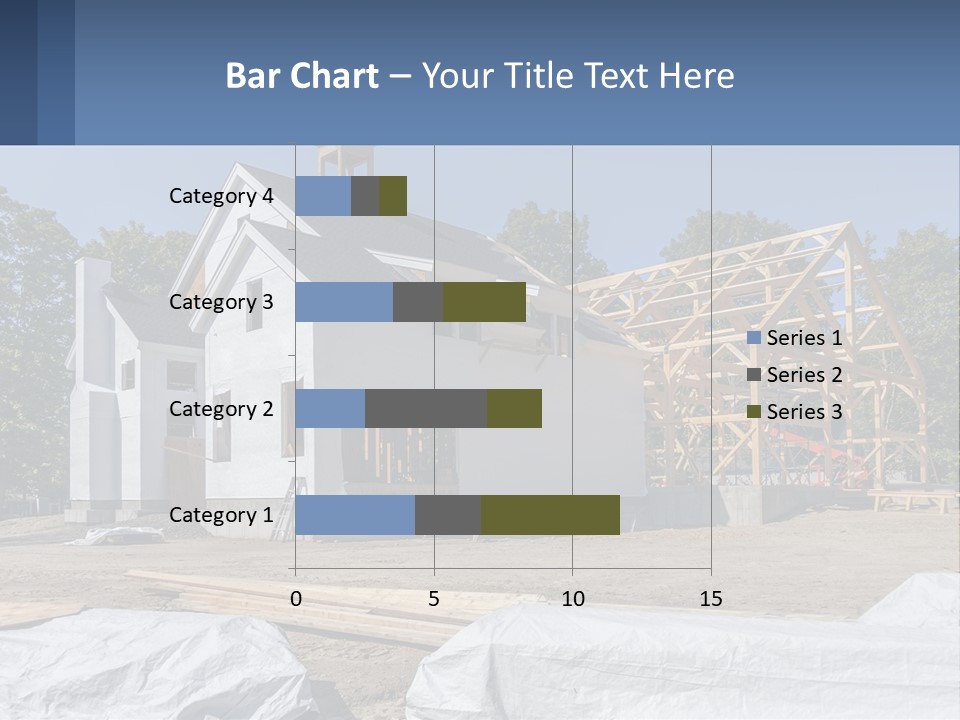 A House Under Construction With A Blue Sky In The Background PowerPoint Template