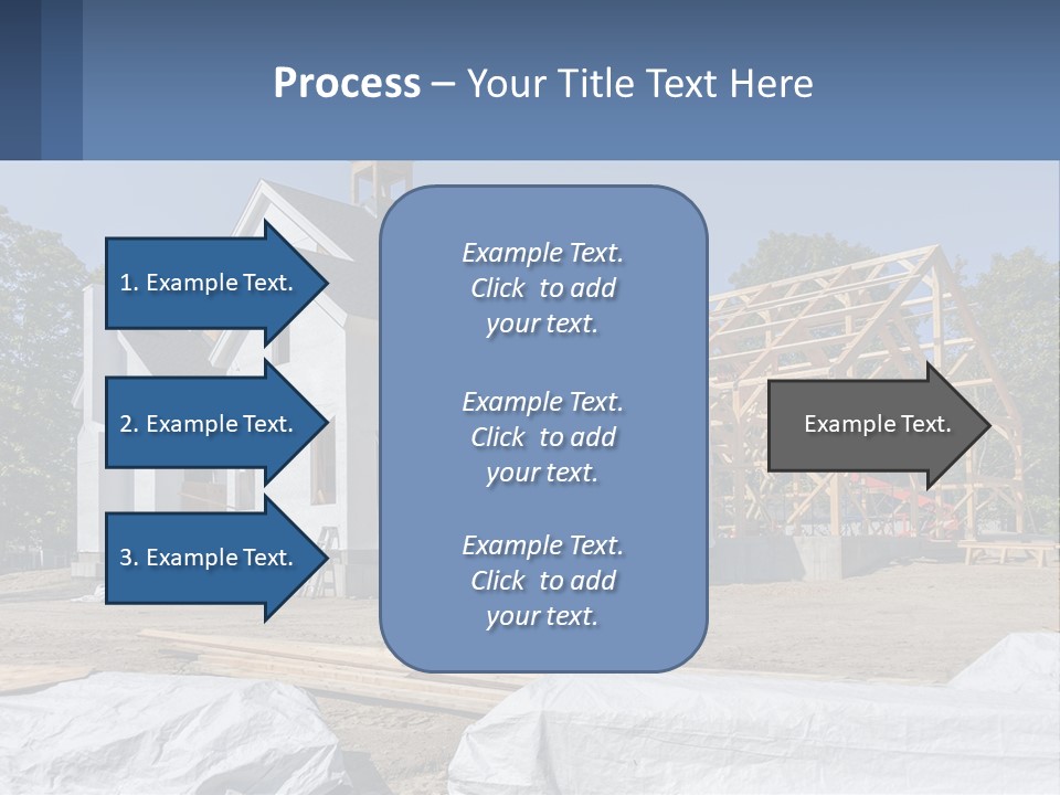 A House Under Construction With A Blue Sky In The Background PowerPoint Template