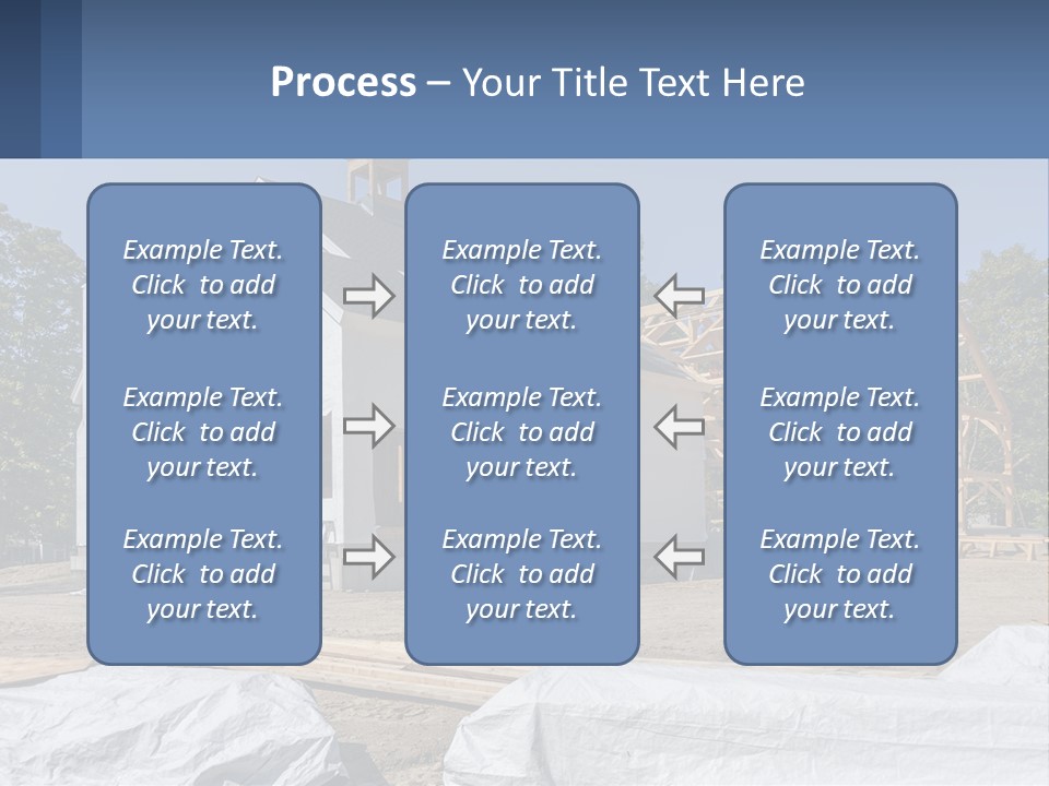 A House Under Construction With A Blue Sky In The Background PowerPoint Template