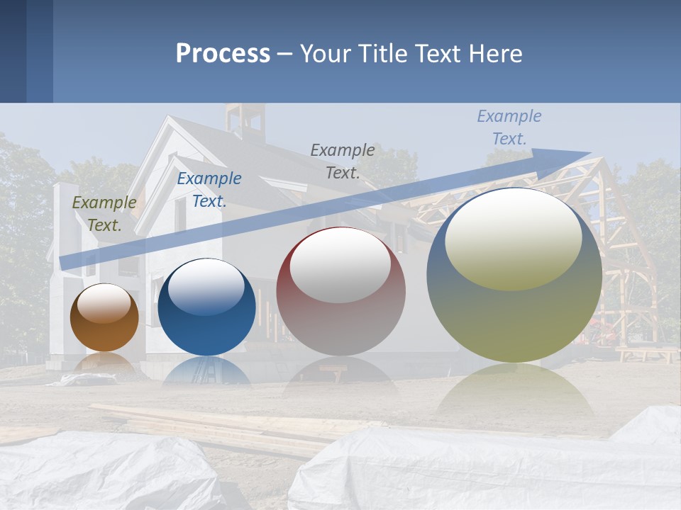 A House Under Construction With A Blue Sky In The Background PowerPoint Template