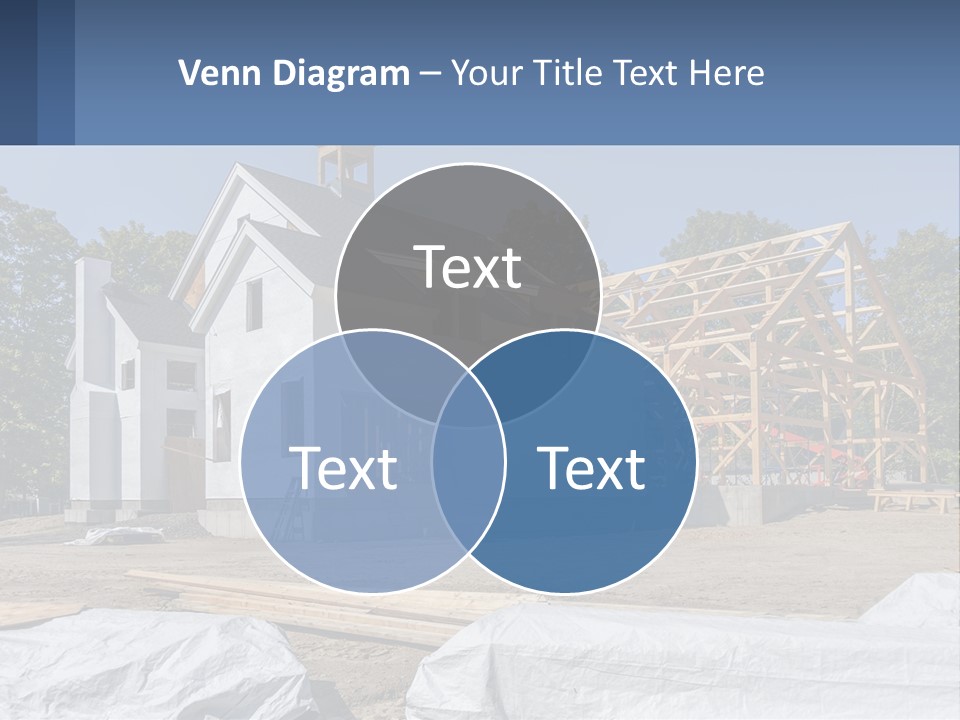 A House Under Construction With A Blue Sky In The Background PowerPoint Template