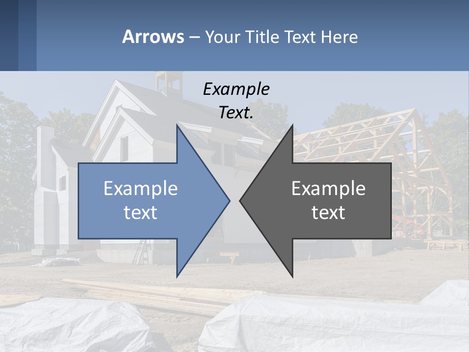 A House Under Construction With A Blue Sky In The Background PowerPoint Template