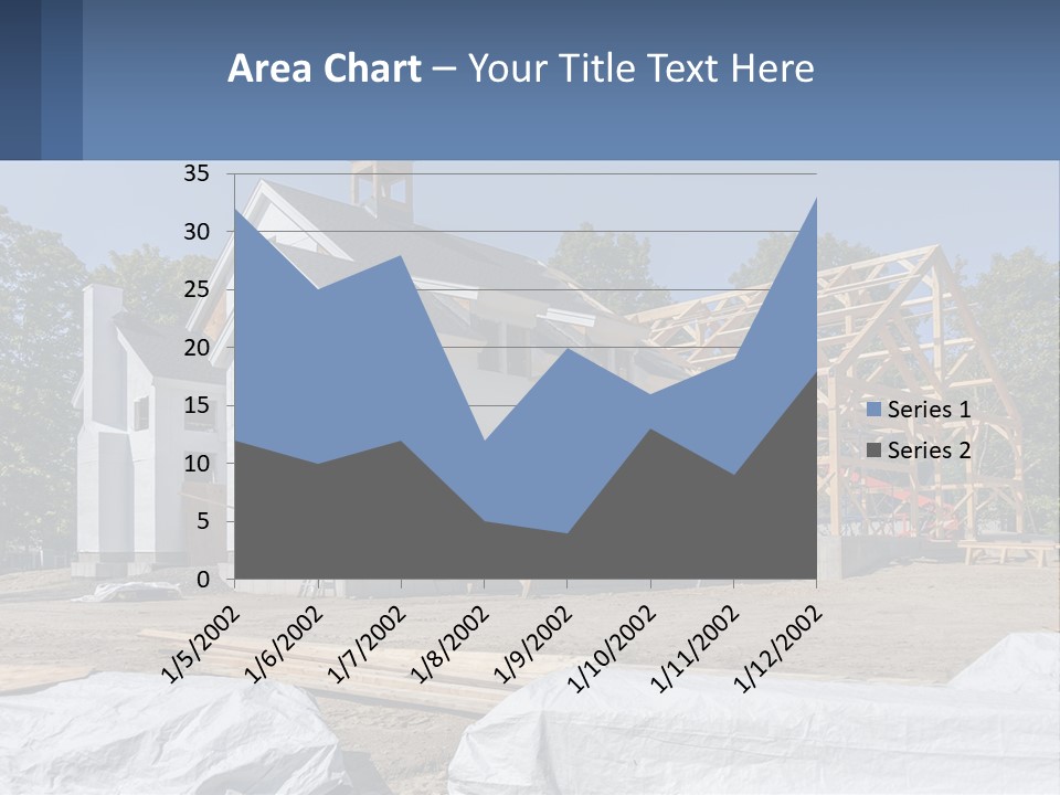 A House Under Construction With A Blue Sky In The Background PowerPoint Template