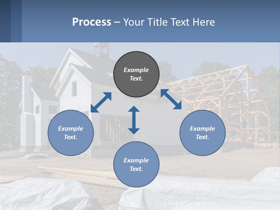 A House Under Construction With A Blue Sky In The Background PowerPoint Template