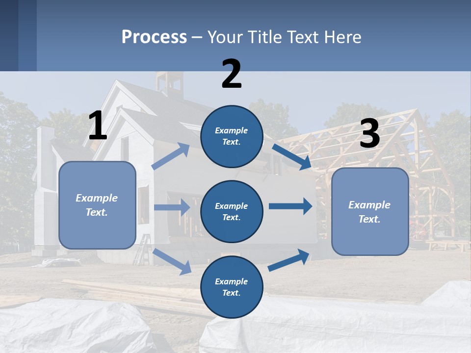 A House Under Construction With A Blue Sky In The Background PowerPoint Template