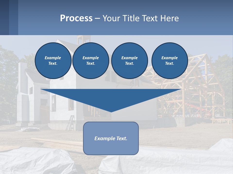 A House Under Construction With A Blue Sky In The Background PowerPoint Template