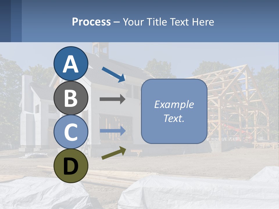 A House Under Construction With A Blue Sky In The Background PowerPoint Template