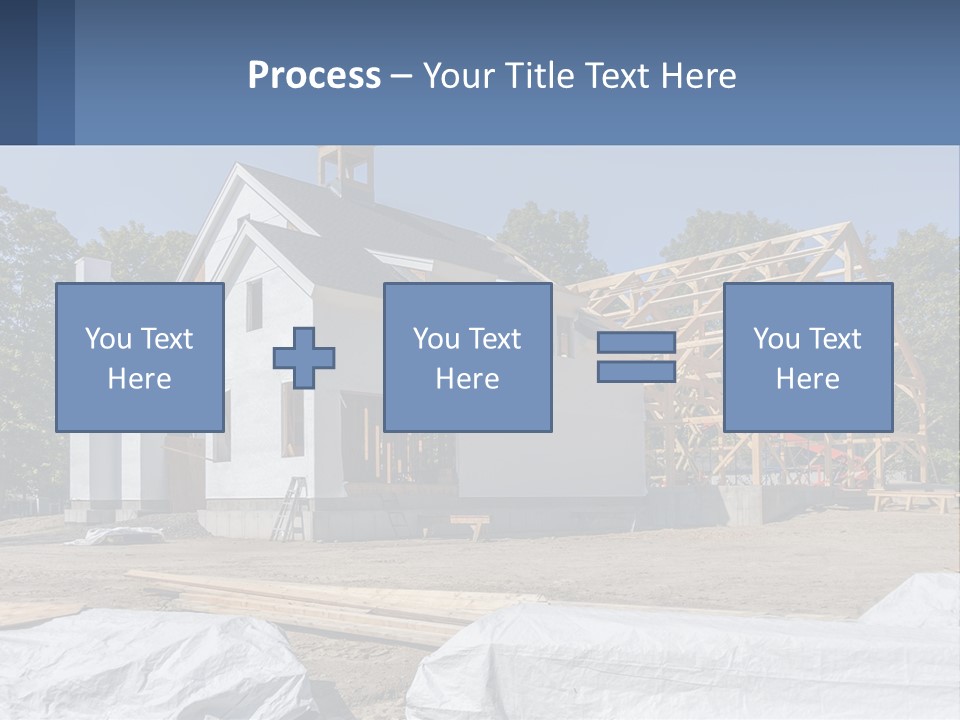 A House Under Construction With A Blue Sky In The Background PowerPoint Template