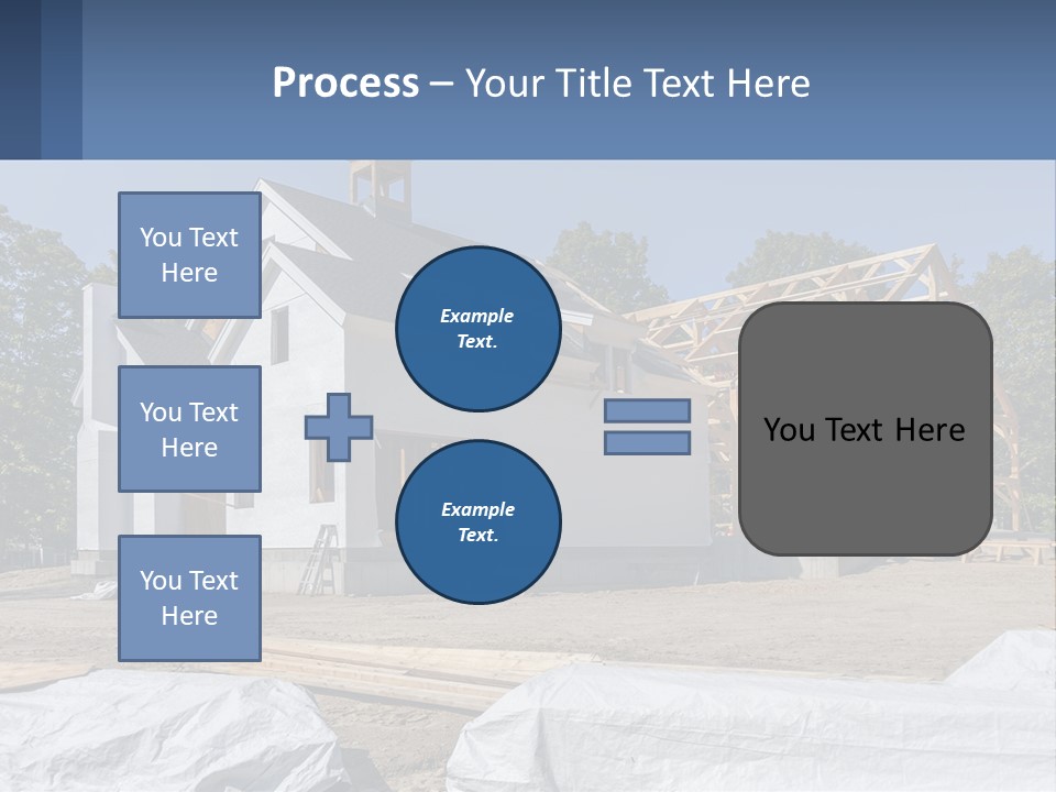 A House Under Construction With A Blue Sky In The Background PowerPoint Template