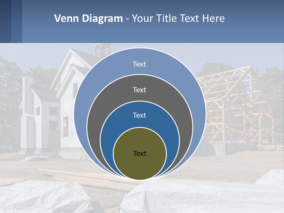 A House Under Construction With A Blue Sky In The Background PowerPoint Template