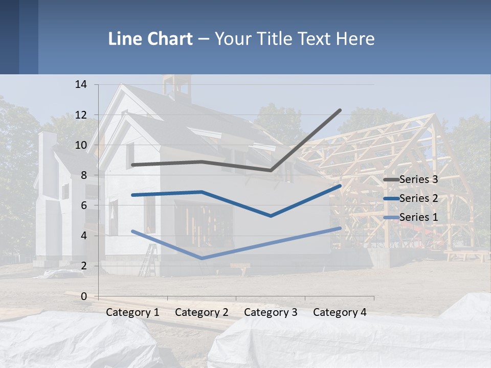 A House Under Construction With A Blue Sky In The Background PowerPoint Template