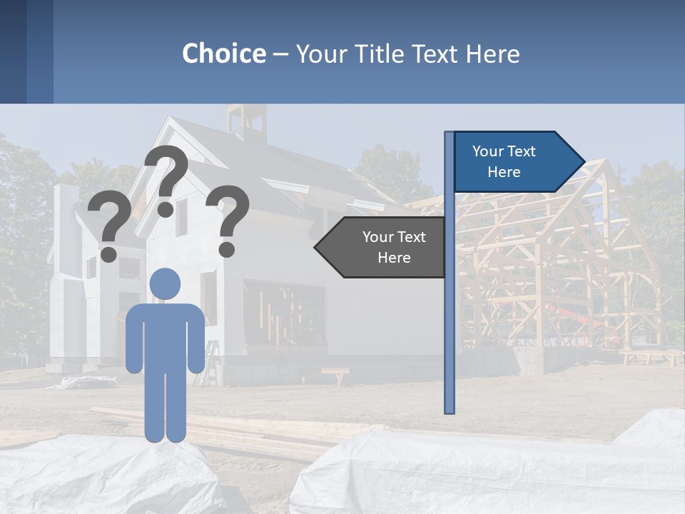 A House Under Construction With A Blue Sky In The Background PowerPoint Template