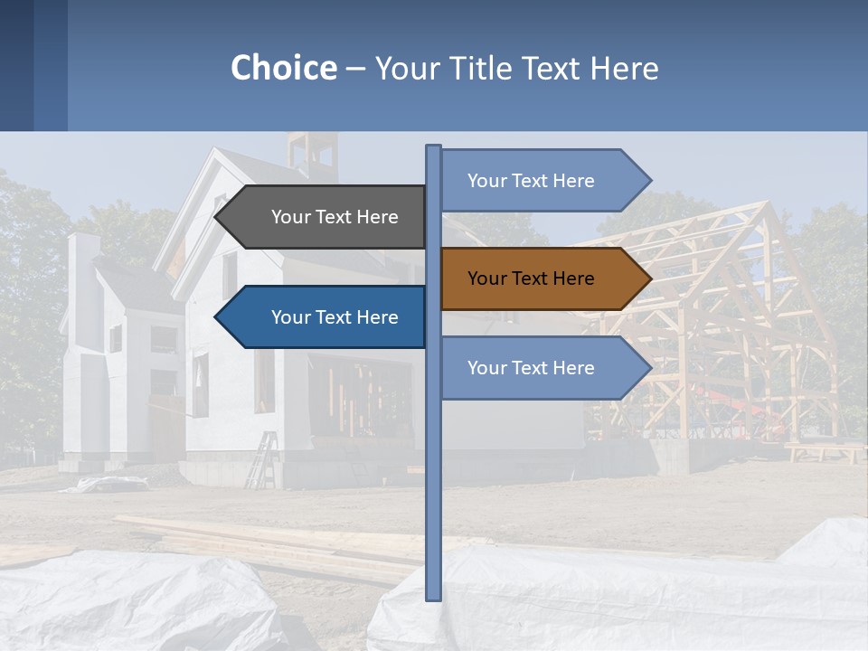 A House Under Construction With A Blue Sky In The Background PowerPoint Template