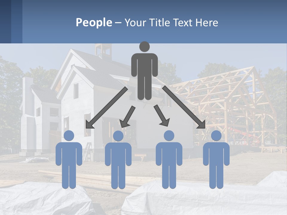 A House Under Construction With A Blue Sky In The Background PowerPoint Template