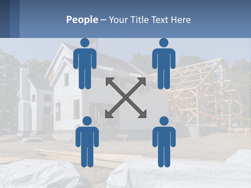 A House Under Construction With A Blue Sky In The Background PowerPoint Template