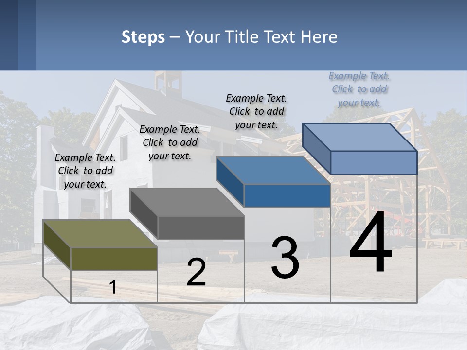 A House Under Construction With A Blue Sky In The Background PowerPoint Template