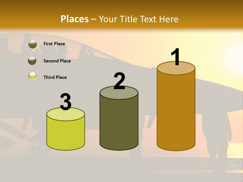 A Group Of People Standing Next To A Fighter Jet PowerPoint Template