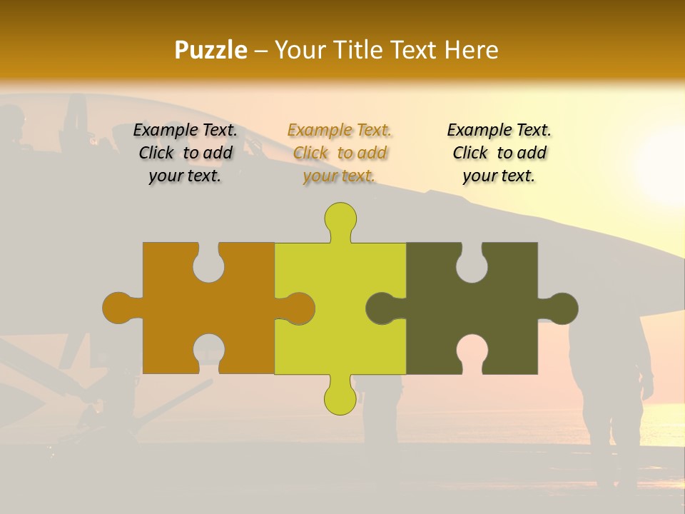 A Group Of People Standing Next To A Fighter Jet PowerPoint Template