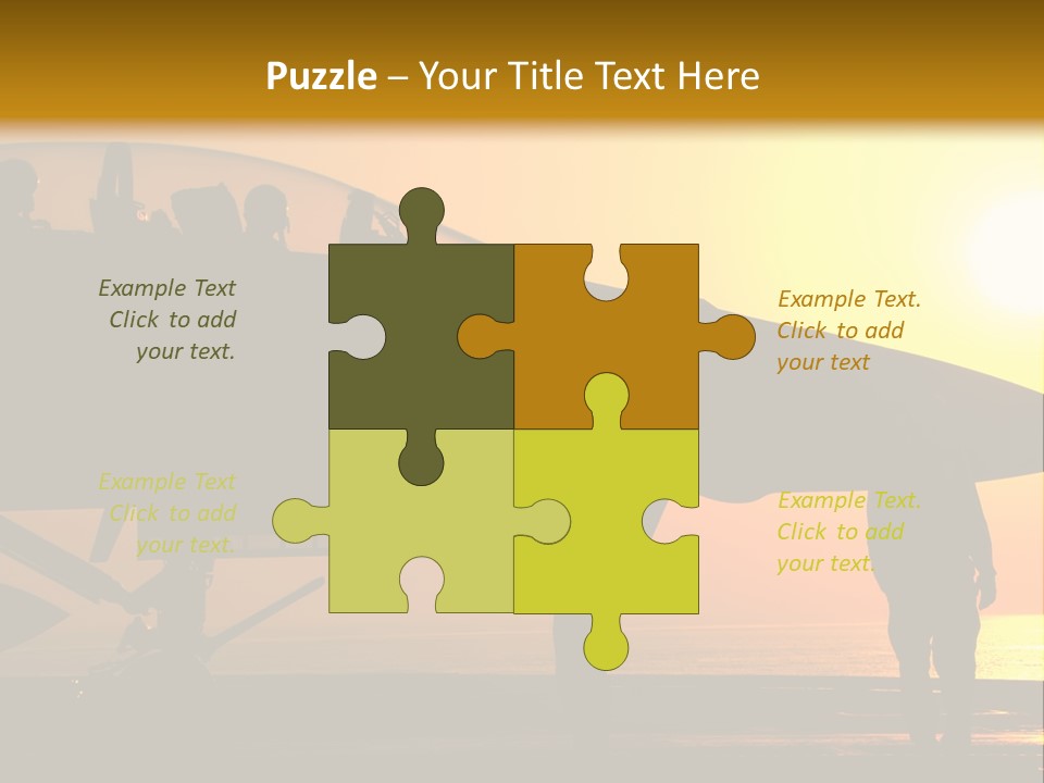 A Group Of People Standing Next To A Fighter Jet PowerPoint Template