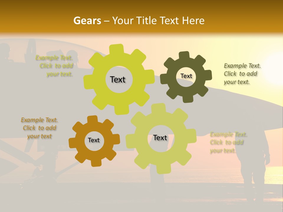 A Group Of People Standing Next To A Fighter Jet PowerPoint Template