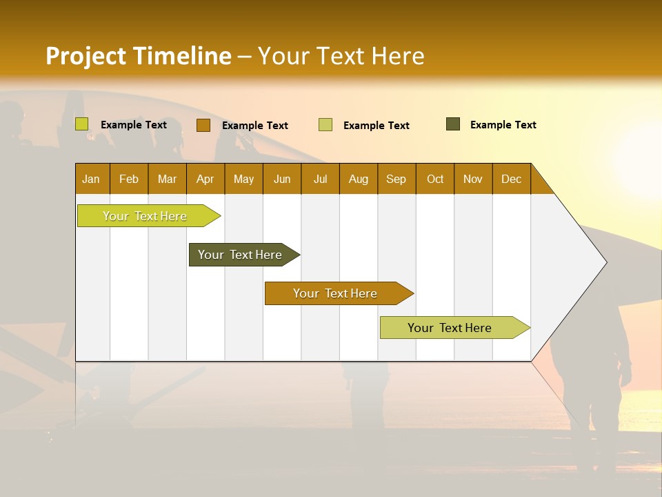 A Group Of People Standing Next To A Fighter Jet PowerPoint Template